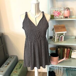 Nine West Black and White Patterned Tank Top